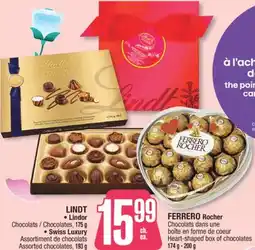 Jean Coutu LINDT • Lindor Chocolats, 175 g • Swiss Luxury Assorted chocolates, 193 g offer