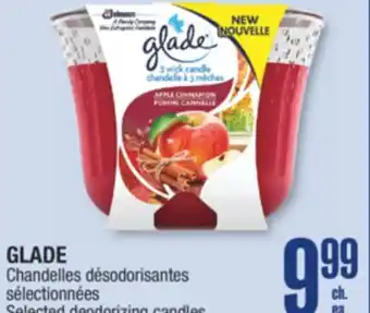 Jean Coutu GLADE Selected deodorizing candles offer