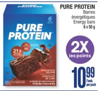 Jean Coutu PURE PROTEIN Energy bars offer