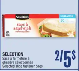 Jean Coutu SELECTION Selected slide fastener bags offer