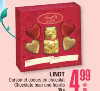 Jean Coutu LINDT Chocolate bear and hearts offer