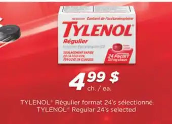 Jean Coutu TYLENOL Regular 24's selected offer