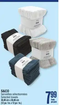 Jean Coutu S&CO Selected towels offer