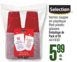 Jean Coutu Selection Red plastic glasses offer