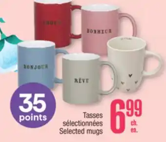 Jean Coutu Selected mugs offer