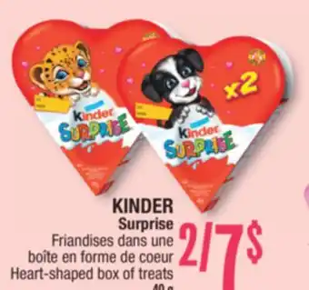 Jean Coutu KINDER Surprise Heart-shaped box of treats offer