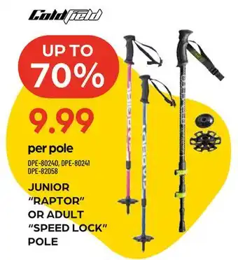 Pronature JUNIOR RAPTOR OR ADULT SPEED LOCK POLE offer