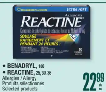 Jean Coutu BENADRYL, REACTINE Allergy offer