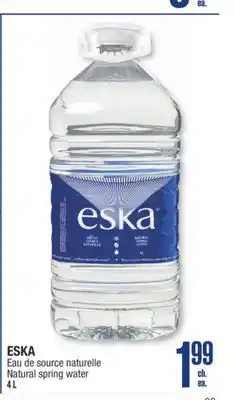 Jean Coutu ESKA Natural spring water offer