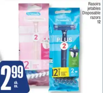 Jean Coutu PERSONNELLE Disposable razors offer