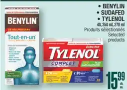 Jean Coutu BENYLIN, SUDAFED, TYLENOL Selected products offer