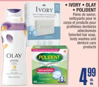 Jean Coutu IVORY, OLAY, POLIDENT Selected bar soap, body washes and denture care products offer