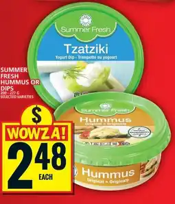 Food Basics Summer fresh hummus or dips offer