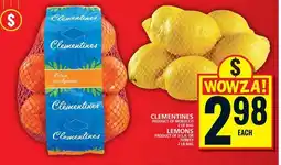 Food Basics Clementines lemons offer