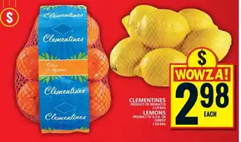 Food Basics Clementines lemons offer