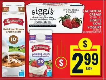 Food Basics Lactantia cream offer