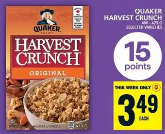 Food Basics Quaker harvest crunch offer