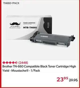 123Ink Brother TN-660 Compatible Black Toner Cartridge High Yield - Moustache - 1/Pack offer