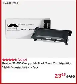 123Ink Brother TN450 Compatible Black Toner Cartridge High Yield - Moustache - 1/Pack offer