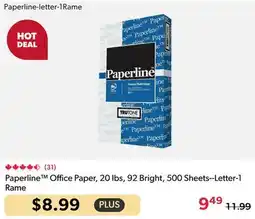 123Ink Paperline Office Paper, 20 lbs, 92 Bright, 500 Sheets--Letter-1 Rame offer