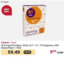 123Ink A1 Copy Print Paper, 20 lbs, 8.5'' x 11'', 97 brightness, 500 Sheets/Ream - 1 Pack offer