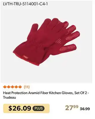 Shopper+ Heat Protection Aramid Fiber Kitchen Gloves, Set Of 2 - Trudeau offer