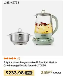 Shopper+ Fully Automatic Programmable 11 Functions Health- Care Beverage Electric Kettle - BUYDEEM offer