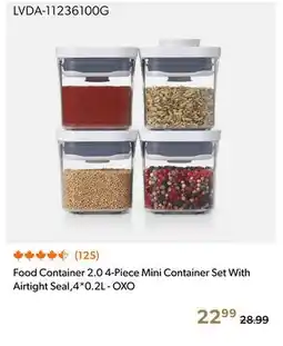 Shopper+ Food Container 2.0 4-Piece Mini Container Set With Airtight Seal,4*0.2L - OXO offer