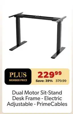 Shopper+ PrimeCables Dual Motor Sit-Stand Desk Frame - Electric Adjustable offer