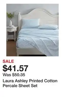 Bed Bath & Beyond Laura Ashley Printed Cotton Percale Sheet Set offer