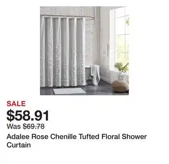 Bed Bath & Beyond Adalee Rose Chenille Tufted Floral Shower Curtain offer