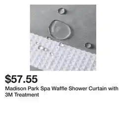 Bed Bath & Beyond Madison Park Spa Waffle Shower Curtain with 3M Treatment offer