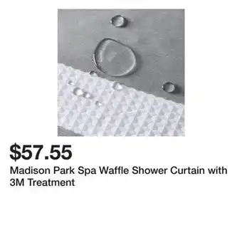 Bed Bath & Beyond Madison Park Spa Waffle Shower Curtain with 3M Treatment offer