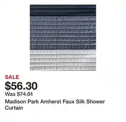 Bed Bath & Beyond Madison Park Amherst Faux Silk Shower Curtain offer