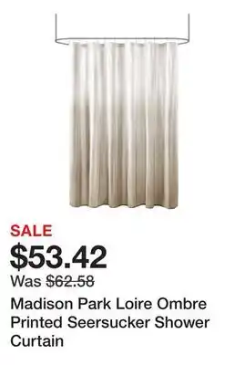 Bed Bath & Beyond Madison Park Loire Ombre Printed Seersucker Shower Curtain offer