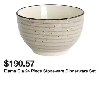 Bed Bath & Beyond Elama Gia 24 Piece Stoneware Dinnerware Set offer