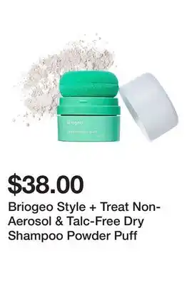 Sephora Briogeo Style + Treat Non-Aerosol & Talc-Free Dry Shampoo Powder Puff offer