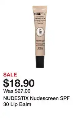 Sephora NUDESTIX Nudescreen SPF 30 Lip Balm offer