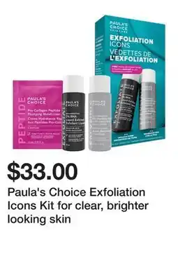 Sephora Paula's Choice Exfoliation Icons Kit for clear, brighter looking skin offer