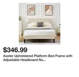 Wayfair Auxter Upholstered Platform Bed Frame with Adjustable Headboard No Box Spring Needed offer