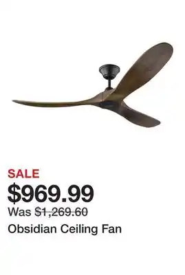 Wayfair Obsidian Ceiling Fan offer