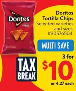 Walmart Doritos Tortilla Chips offer