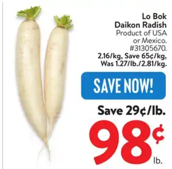 Walmart Lo Bok Daikon Radish offer