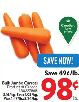 Walmart Bulk Jumbo Carrots offer