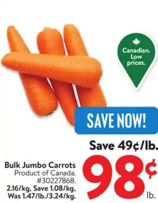 Walmart Bulk Jumbo Carrots offer