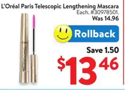 Walmart Loreal Paris Telescopic Lengthening Mascara offer