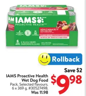 Walmart Iams Proactive Health Wet Dog Food offer