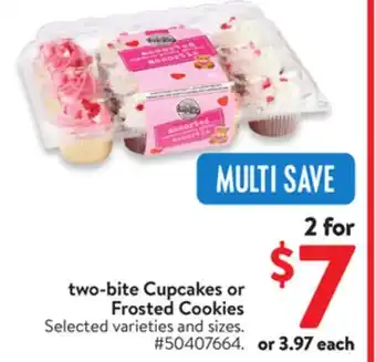 Walmart two-bite Cupcakes or Frosted Cookies offer