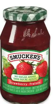 Walmart Smucker's No Sugar Added Strawberry Spread offer