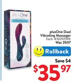 Walmart plusOne Dual Vibrating Massager offer